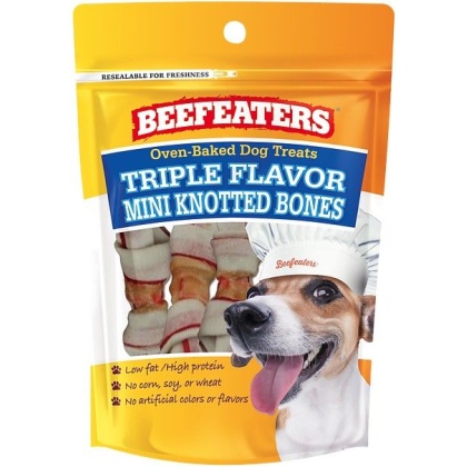 Beefeaters Oven Baked Triple Flavor Mini Knotted Bones  - 1.26 oz
