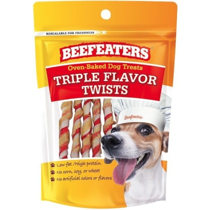 Beefeaters Oven Baked Triple Flavor Twists Dog Treat - 1.41 oz
