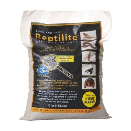 Blue Iguana Reptilite Calcium Substrate for Reptiles - Natural White - 40 lbs - (4 x 10 lb Bags)