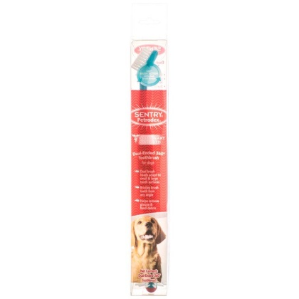 Petrodex Dual Ended 360 Degree Toothbrush for Dogs - Large Dogs - 8.25
