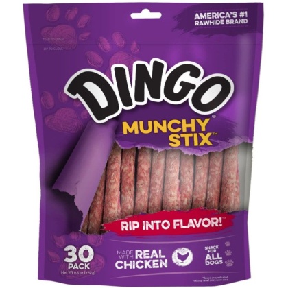 Dingo Muchy Stix Chicken & Munchy Rawhide Chew - 30 count