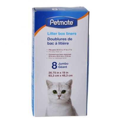 Petmate Cat Litter Pan Liner - Jumbo (8 Pack)