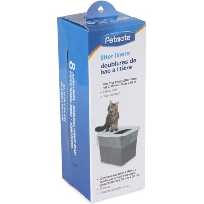 Petmate Top Entry Litter Pan Liners - 8 count