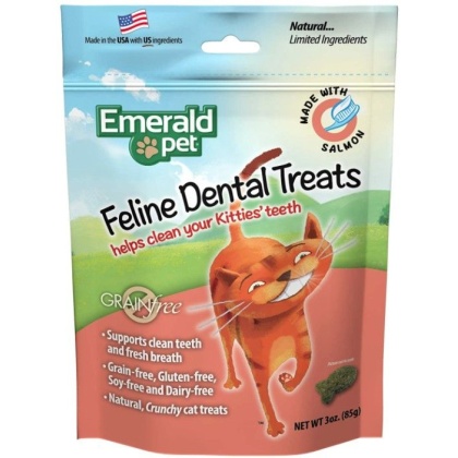 Emerald Pet Feline Dental Treats Salmon Flavor - 3 oz