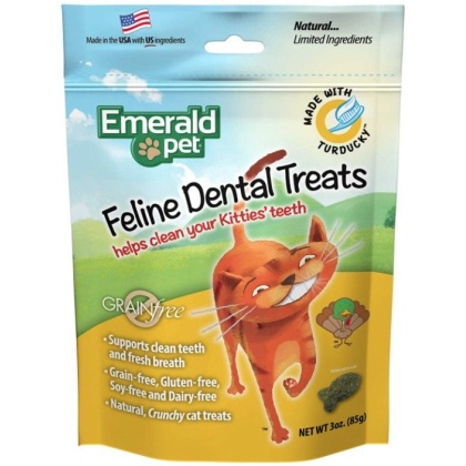 Emerald Pet Feline Dental Treats Turducky Flavor - 3 oz