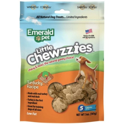 Emerald Pet Little Chewzzies Soft Training Treats Turducky Recipe - 5 oz