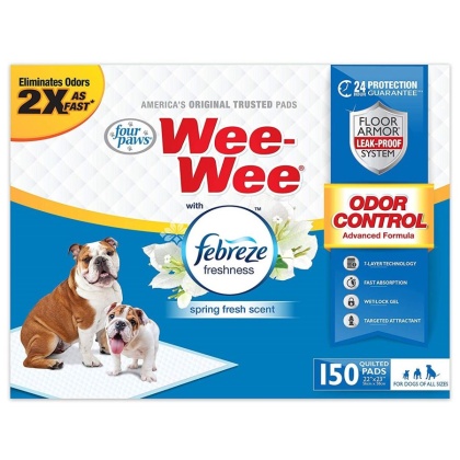 Four Paws Wee-Wee Pads - Febreze Freshness - 150 Count