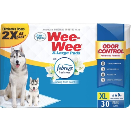 Four Paws Wee Wee Odor Control Pads with Febreze Freshness X-Large - 30 count