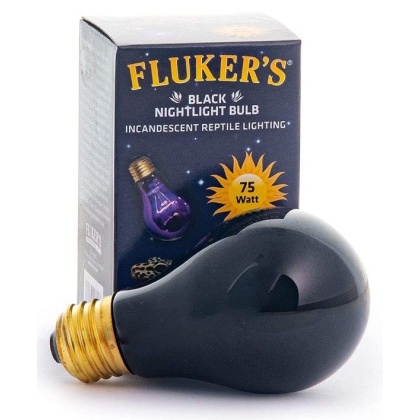 Flukers Black Nightlight Incandescent Bulb - 75 Watt