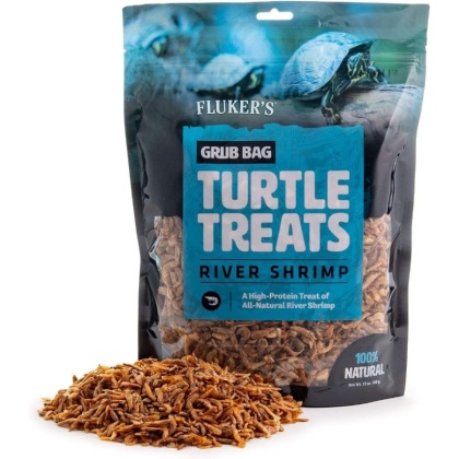 Flukers Grub Bag Turtle Treat - River Shrimp - 12 oz