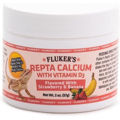 Flukers Strawberry Banana Flavored Repta Calcium - 2 oz