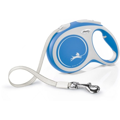 Flexi New Comfort Retractable Tape Leash - Blue - Large - 16\' Tape (Pets up to 132 lbs)