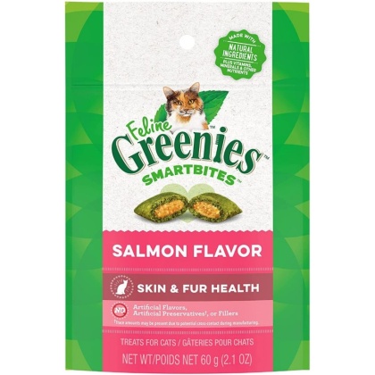 Greenies Feline SmartBites Skin and Fur Health Salmon Flavor Cat Treats - 2.1 oz