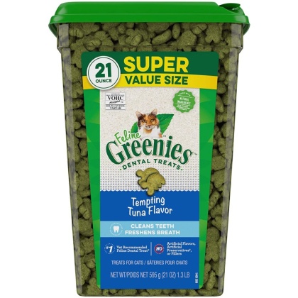 Greenies Feline Dental Treats Tempting Tuna Flavor - 21 oz