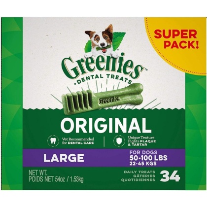 Greenies Large Dental Dog Treats - 34 count