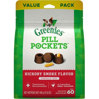 Greenies Pill Pockets Dog Treats Hickory Smoke Flavor - 15.8 oz