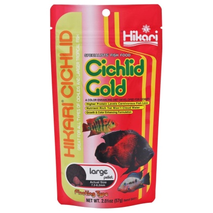 Hikari Cichlid Gold Color Enhancing Fish Food - Large Pellet - 2 oz