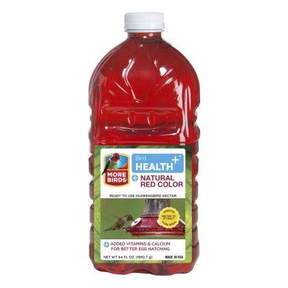 More Birds Health Plus Ready To Use Hummingbird Nectar Natural Red - 64 oz
