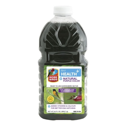 More Birds Health Plus Ready To Use Oriole and Hummingbird Nectar Natural Purple - 64 oz