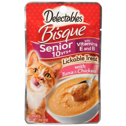 Hartz Delectables Bisque Senior Lickable Cat Treats - Tuna & Chicken - 1.4 oz