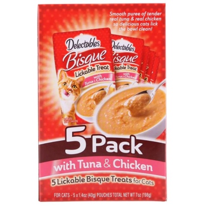 Hartz Delectables Bisque Lickable Treat for Cats - Chicken & Tuna - 5 count