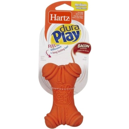 Hartz Dura Play Bacon Scented Soft Dog Bone Toy Medium - 1 count