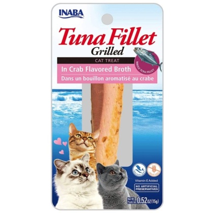 Inaba Tuna Fillet Grilled Cat Treat in Crab Flavored Broth - 0.52 oz