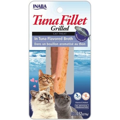 Inaba Tuna Fillet Grilled Cat Treat in Tuna Flavored Broth - 0.52 oz