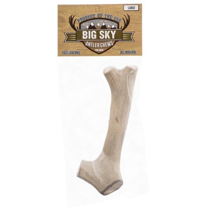 Big Sky Antler Chew for Dogs - Large - 1 Antler - Dogs Over 110 lbs - (7\