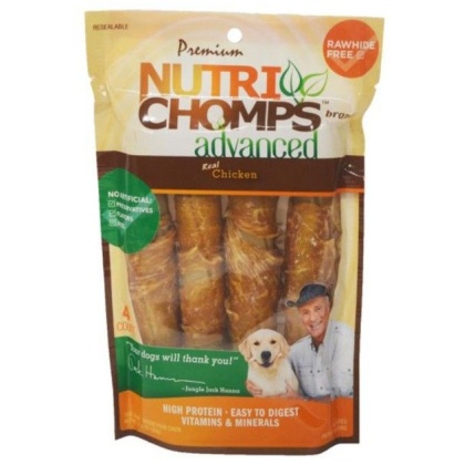 Nutri Chomps Advanced Twists Dog Treat Chicken Flavor - 4 count