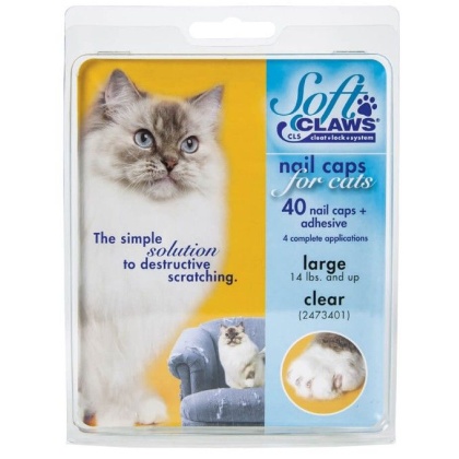 Soft Claws Nail Caps for Cats Clear - Large