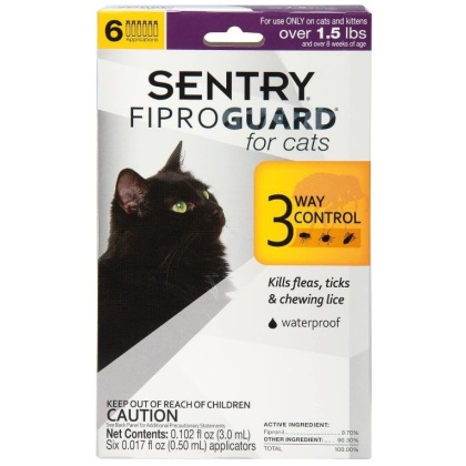 Sentry FiproGuard for Cats - 6 Doses