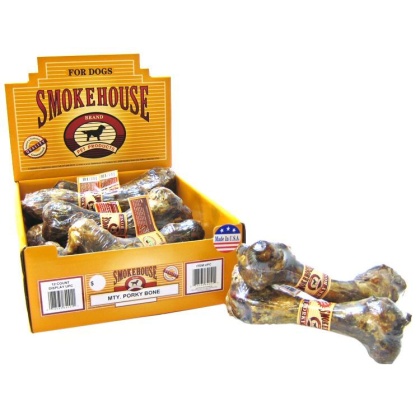 Smokehouse Treats Meaty Pork Bone - 12 Pack with Display Box