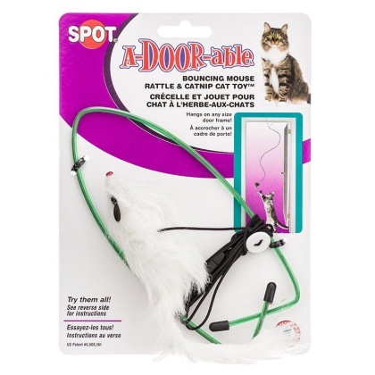 Spot Spotnips A-Door-able Fur Mouse Cat Toy - Fur Mouse Cat Toy
