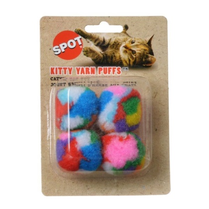 Spot Spotnips Yarn Puffballs Cat Toys - 4 Pack