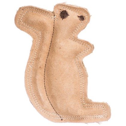 Spot Dura-Fused Leather Squirrel Dog Toy - 6.5\