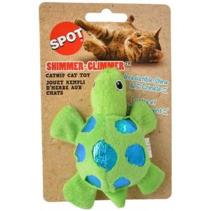Spot Shimmer Glimmer Turtle Catnip Toy - Assorted Colors - 1 Count
