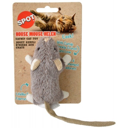 Spot House Mouse Helen Catnip Toy - Assorted Colors - 1 Count (4\