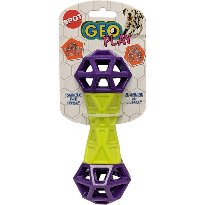 Spot Geo Play Dumbbell Dual Texure Dog Toy Assorted - 1 count