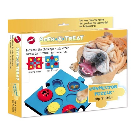 Spot Seek-A-Treat Flip \'N Slide Connector Puzzle Interactive Dog Treat and Toy Puzzle - 1 count