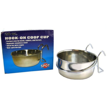 Spot Stainless Steel Hook-On Coop Cup - 20 oz (5.5\