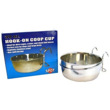 Spot Stainless Steel Hook-On Coop Cup - 30 oz (6.5\