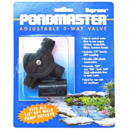Pondmaster Adjustabel 3-Way Valve - 1/2\
