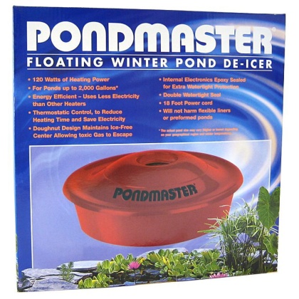 Pondmaster Floating Winter Pond De-Icer - 120 Watts - Up to 2,000 Gallons with 18\' Cord