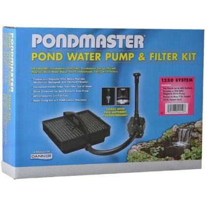 Pondmaster Garden Pond Filter System Kit - Model 1250 - 250 GPH (Up to 600 Gallons)