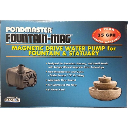 Pondmaster Pond-Mag Magnetic Drive Utility Pond Pump - Model .35 (35 GPH)
