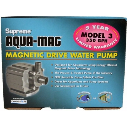 Supreme Aqua-Mag Magnetic Drive Water Pump - Aqua-Mag 3 Pump (350 GPH)