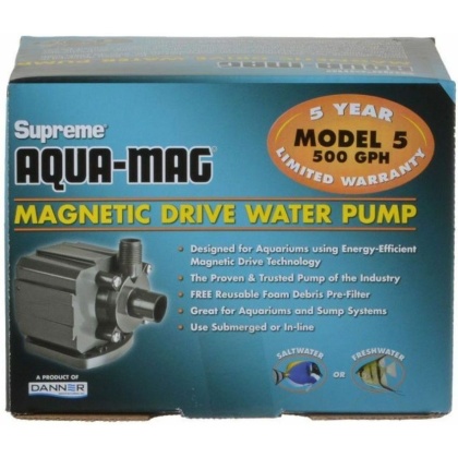 Supreme Aqua-Mag Magnetic Drive Water Pump - Aqua-Mag 5 Pump (500 GPH)