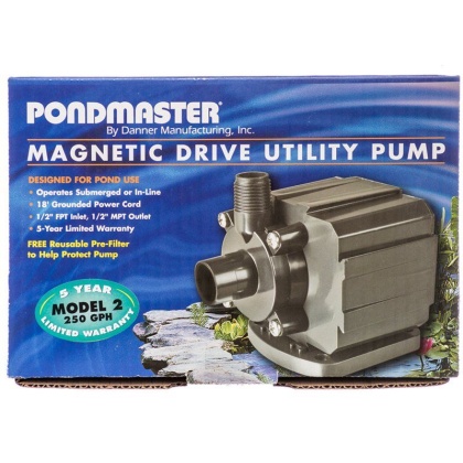 Pondmaster Pond-Mag Magnetic Drive Utility Pond Pump - Model 2 (250 GPH)