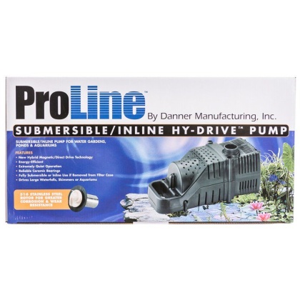 Pondmaster ProLine Submersible/Inline Hy-Drive Pump - 3,200 GPH with 20\' Cord